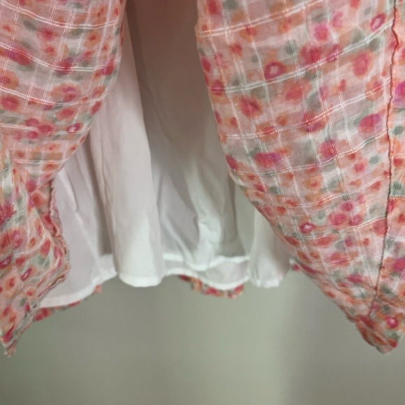 American Eagle Dress Medium Pink Floral Babydoll Puff Sleeve‎ CottageCore - Picture 6 of 8